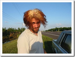 Me stuck of the side of the road