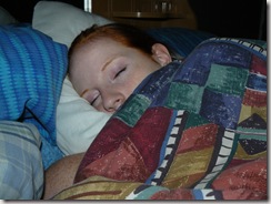 Sarah sleeping