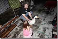 Mikey and macey with duck